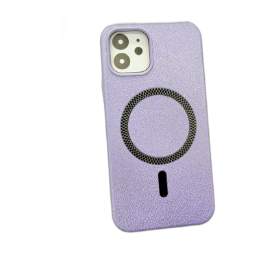 IP 12 PRO MAX FUNDA PROTECTORA MAGNETICA LIGERA CON TEXTURA DE LICHI