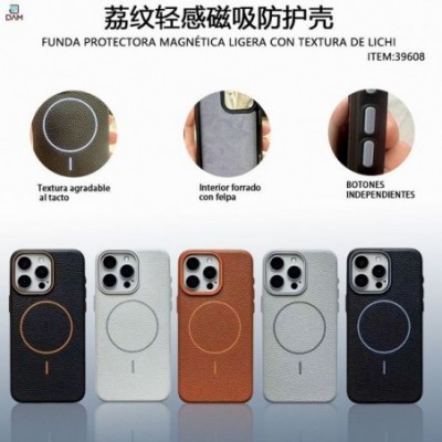 XIAOMI MI 15 FUNDA PROTECTORA MAGNETICA LIGERA CON TEXTURA DE LICHI