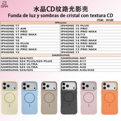 IPHONE 16 PRO FUNDA DE LUZ Y SOMBRAS DE CRISTAL CON TEXTURA CD